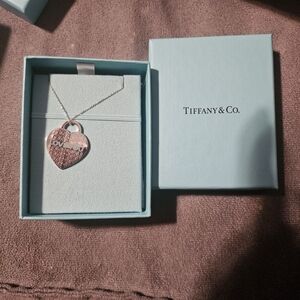 Tiffany's large heart pendant and chain